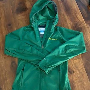 Oregon Ducks light weight zip up jacket.